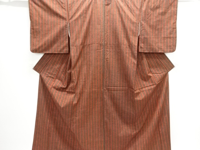 JAPANESE KIMONO / TSUMUGI / WOVEN STRIPE